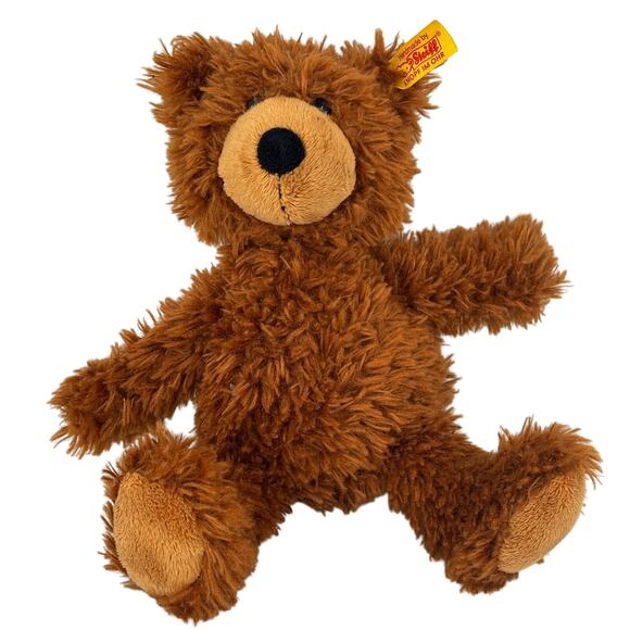 Steiff Charly Dangling Teddy Bear Brown Plush Bean Bag Stuffed Animal Toy 9 Inch - Picture 1 of 8
